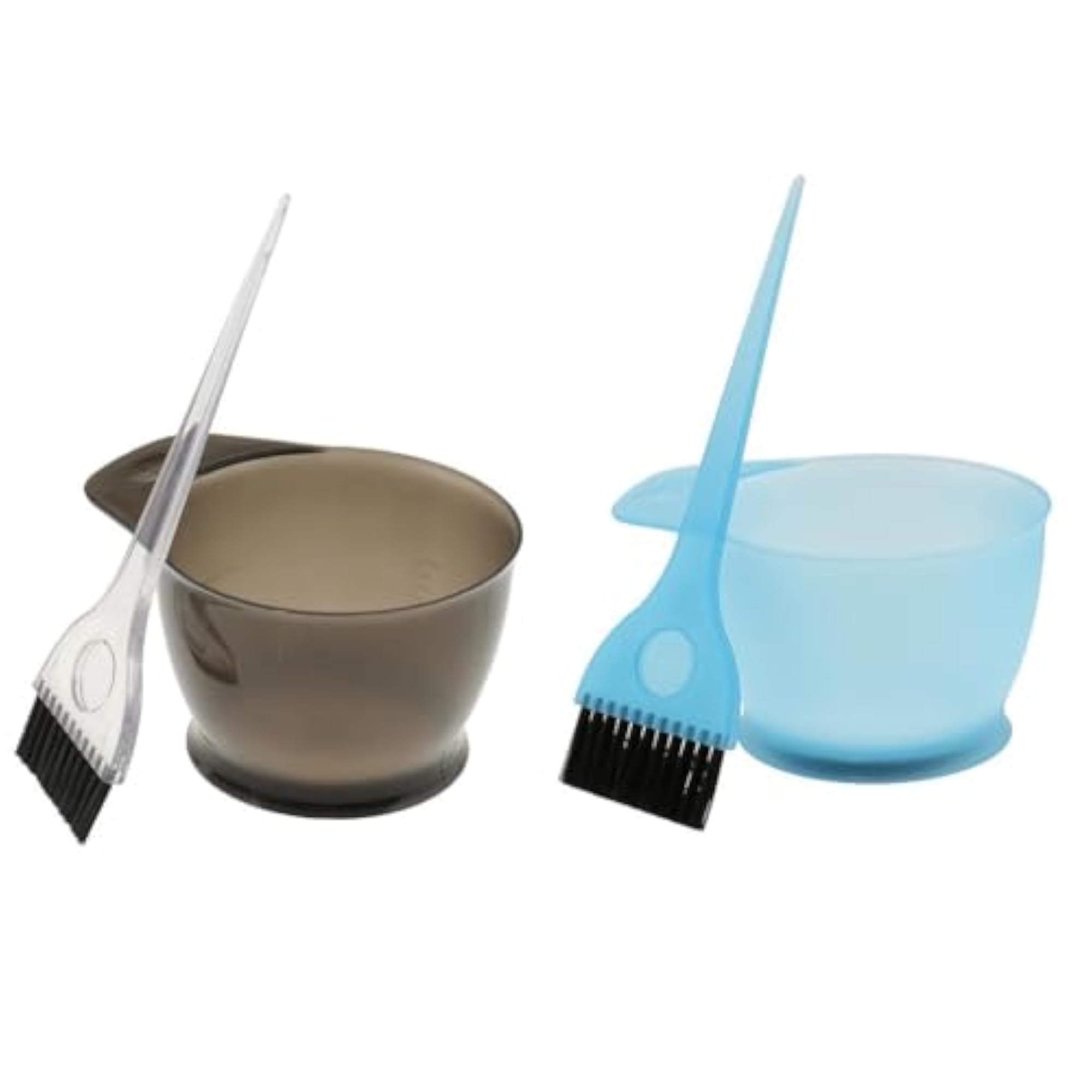Salon Hair Color Dye Bowl Comb Brush Set, Gray